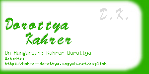 dorottya kahrer business card
